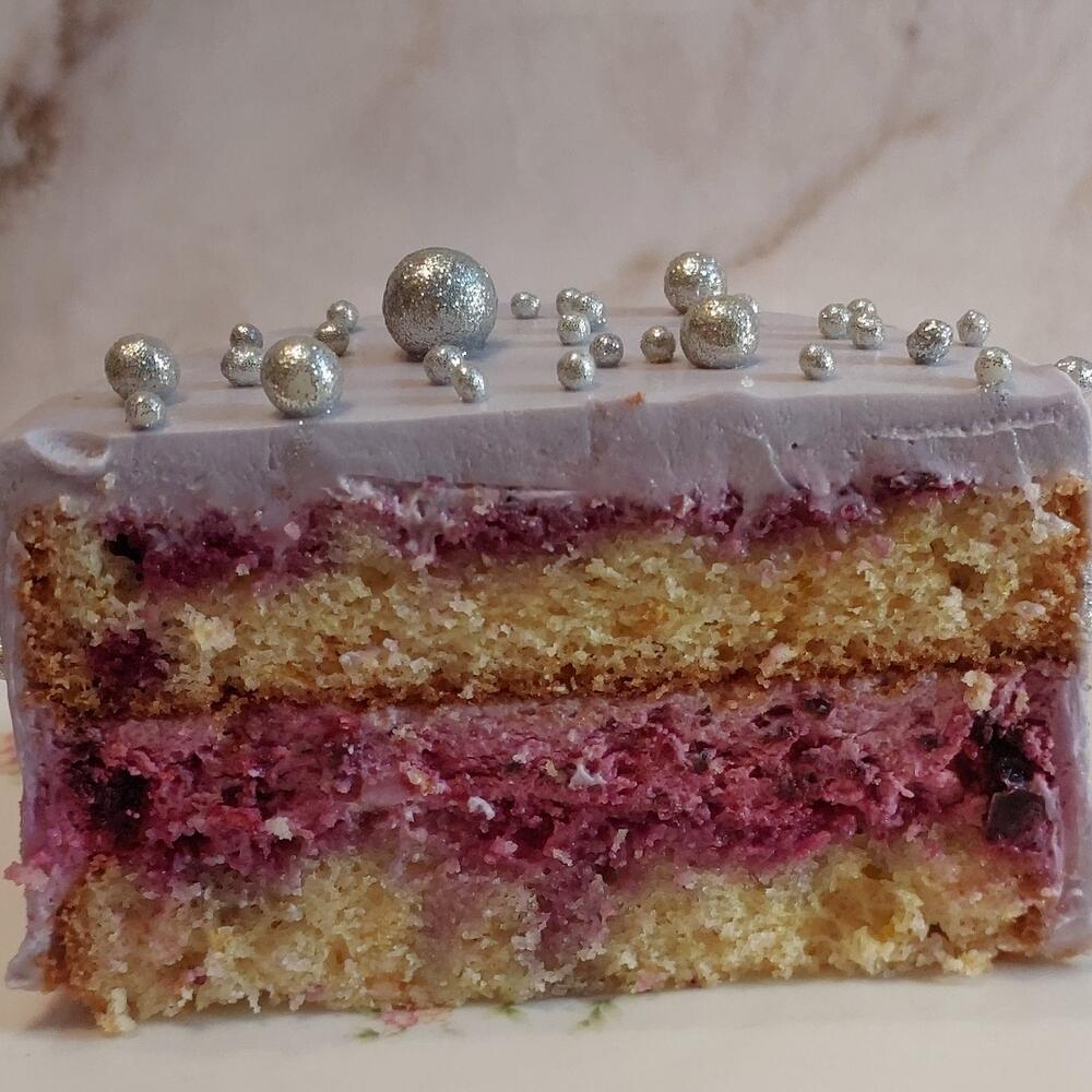 Бенто-торт "Смородина-лимон"