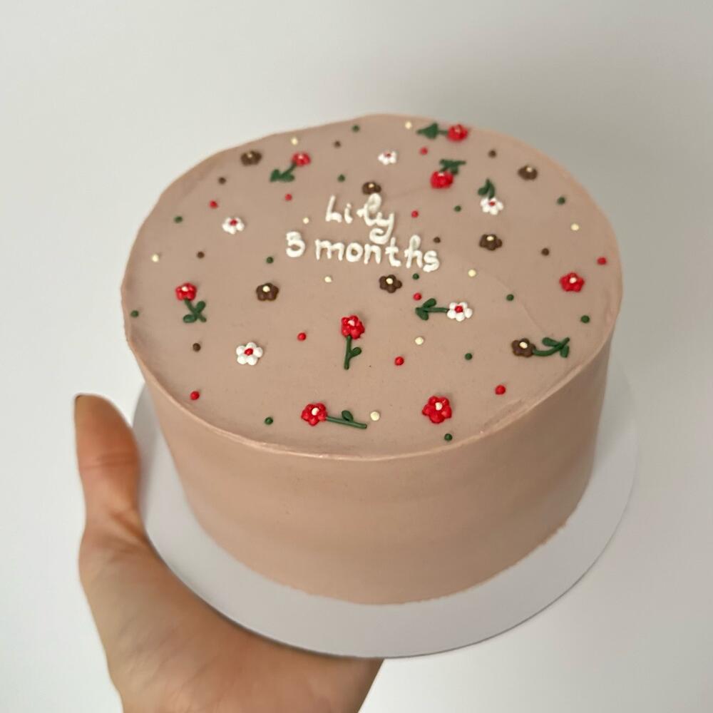 Бенто торт цветочный дизайн ромашки с цветочками девушке малышу девочке дочке сестре маме бабушке