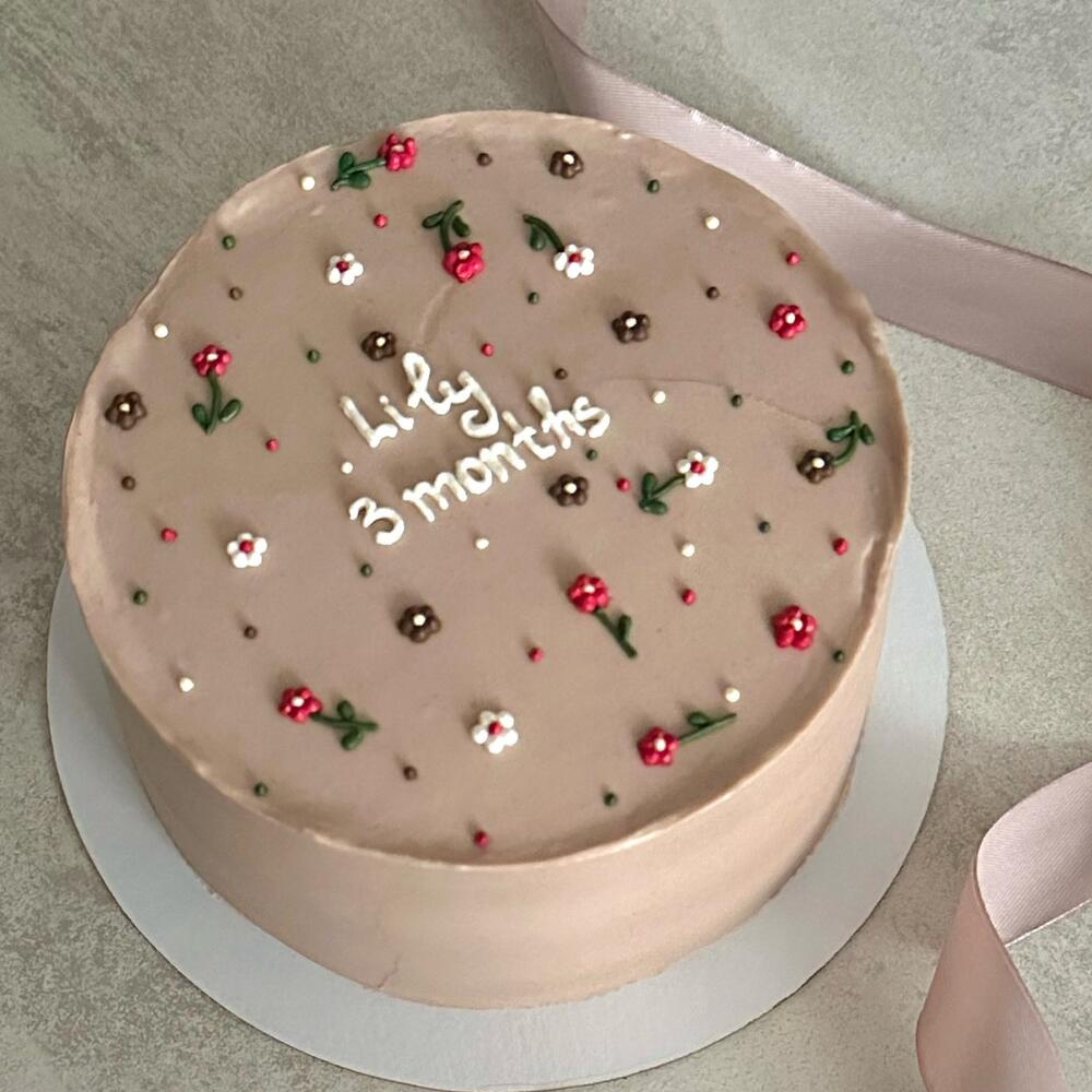 Бенто торт цветочный дизайн ромашки с цветочками девушке малышу девочке дочке сестре маме бабушке