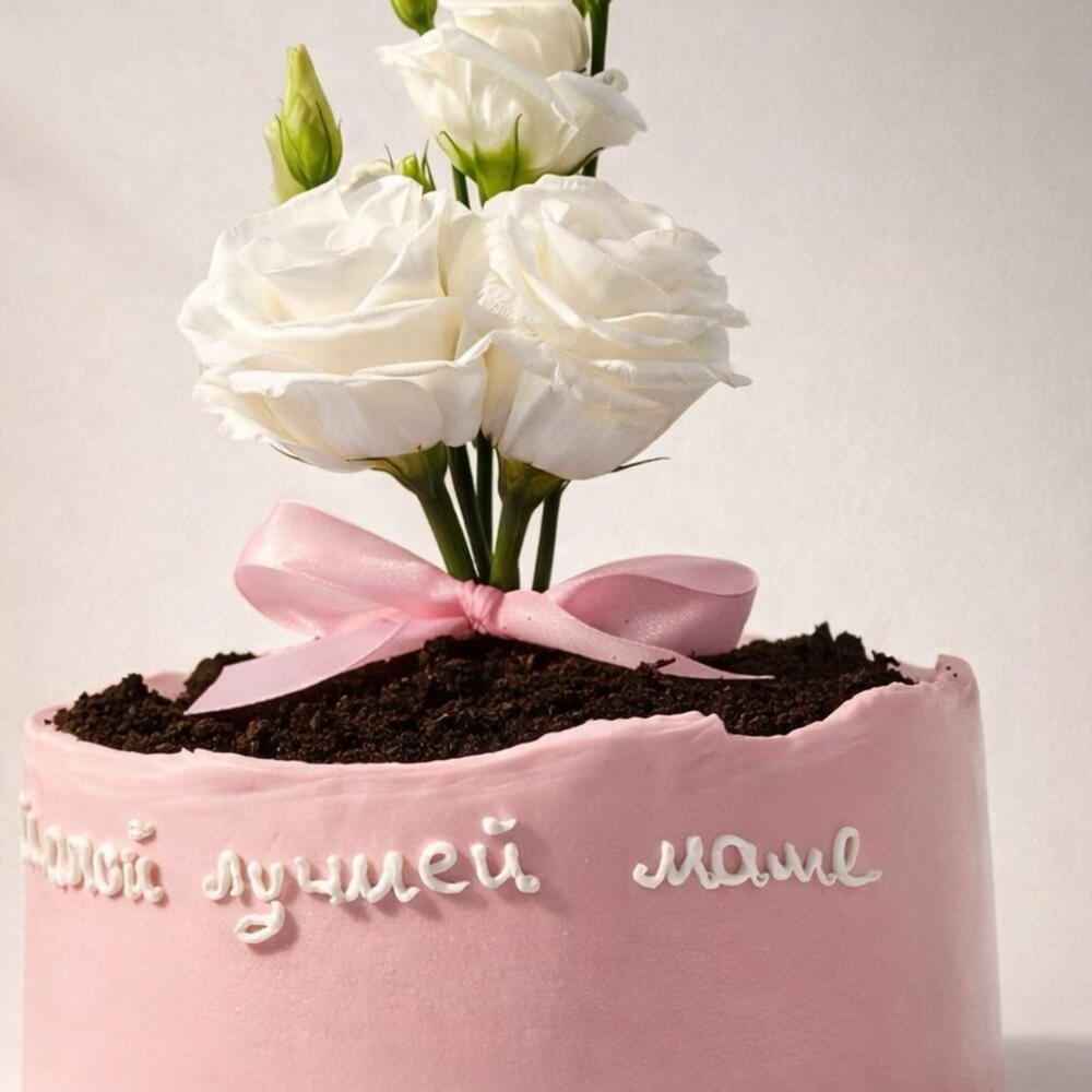 Бенто торт «цветочный горшок»