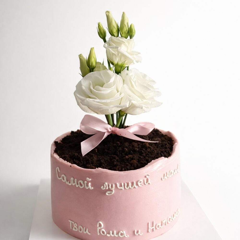 Бенто торт «цветочный горшок»