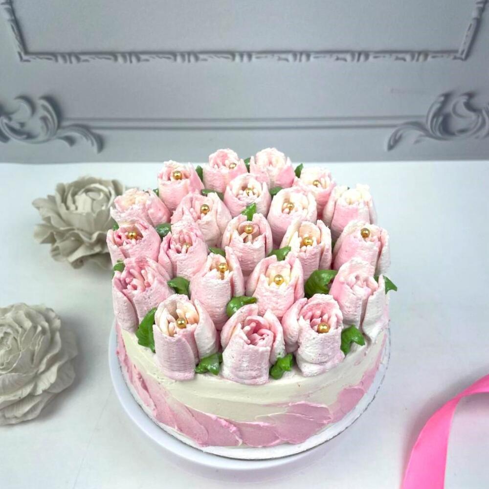 Бенто торт «Тюльпаны»