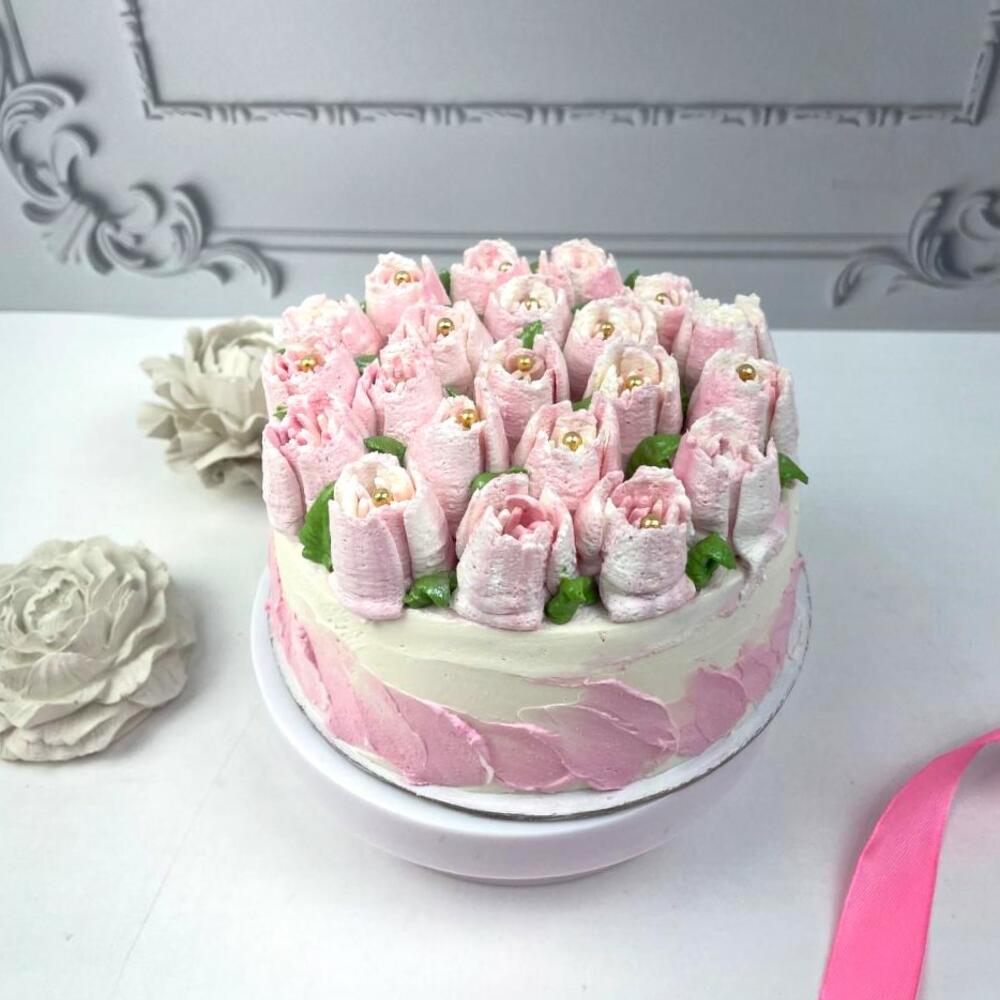 Бенто торт «Тюльпаны»