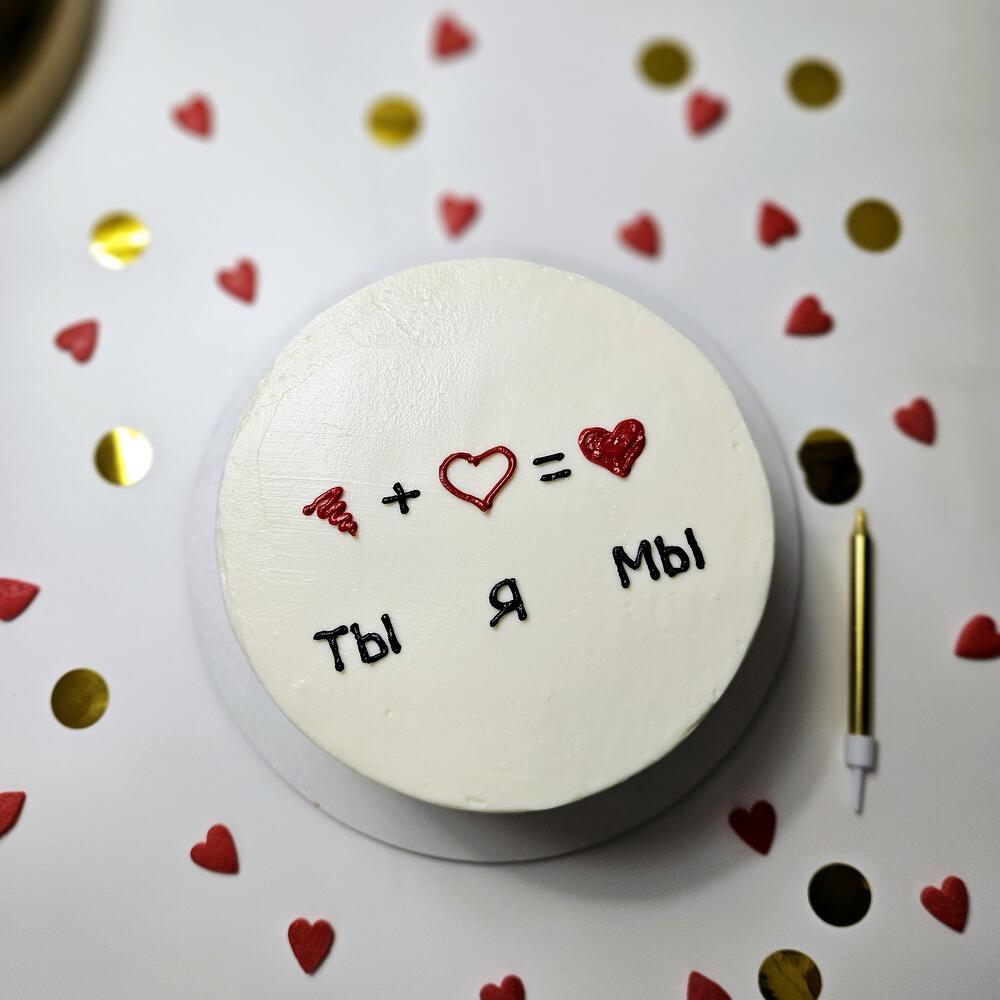Бенто торт ты+я=мы, бенто для влюбленных