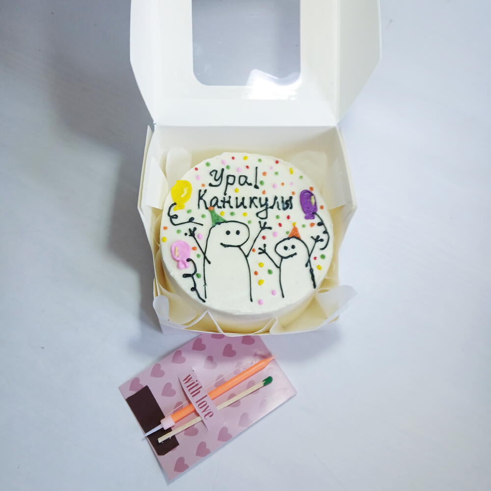 Бенто торт, ура каникулы, выпускной, последний звонок