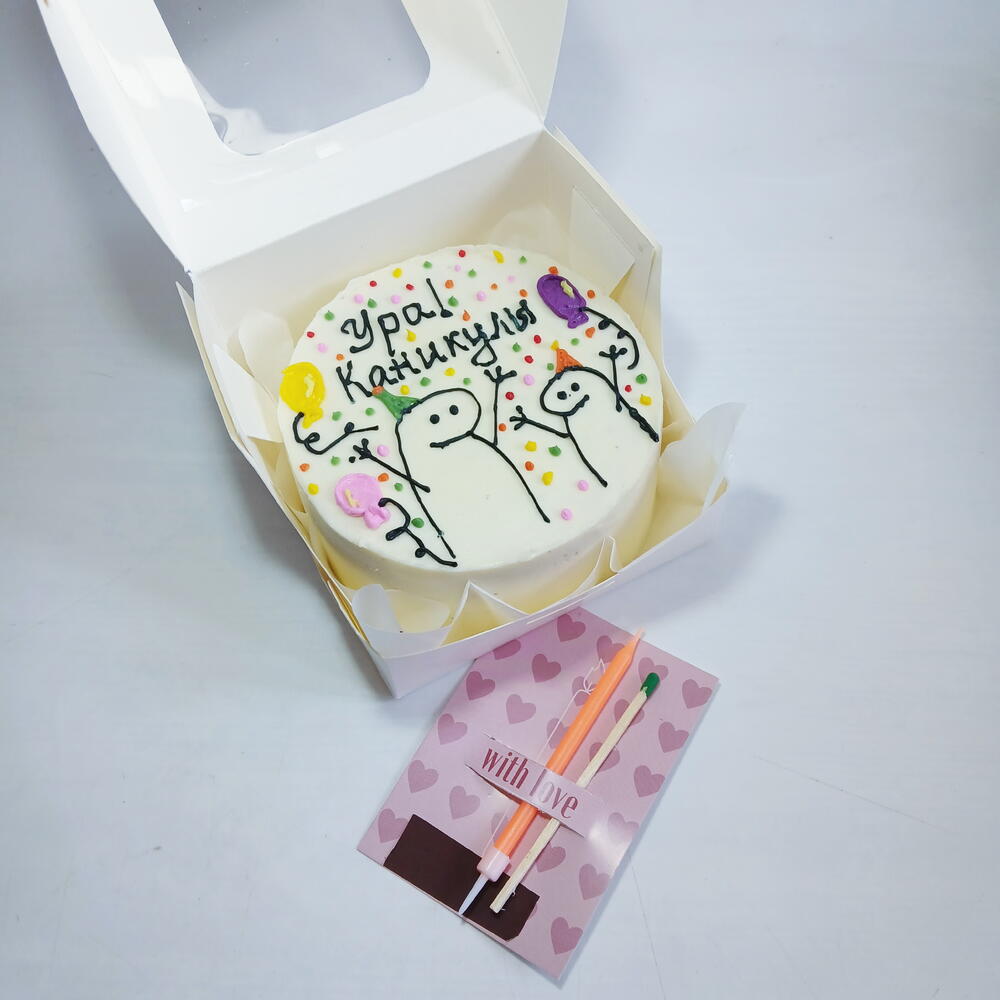 Бенто торт, ура каникулы, выпускной, последний звонок