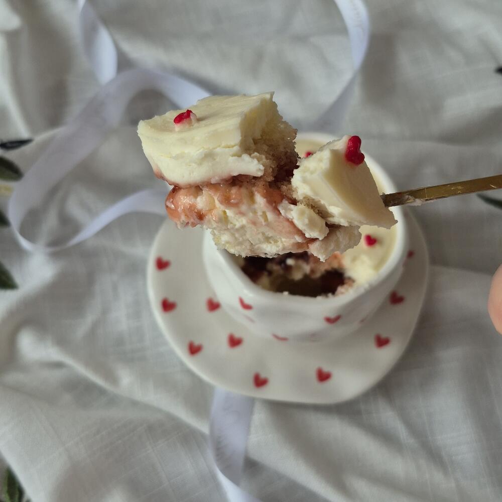 Бенто-торт в чашке/бенто чайная пара /торт в чашке/ в подарок на день влюбленных 14 февраля