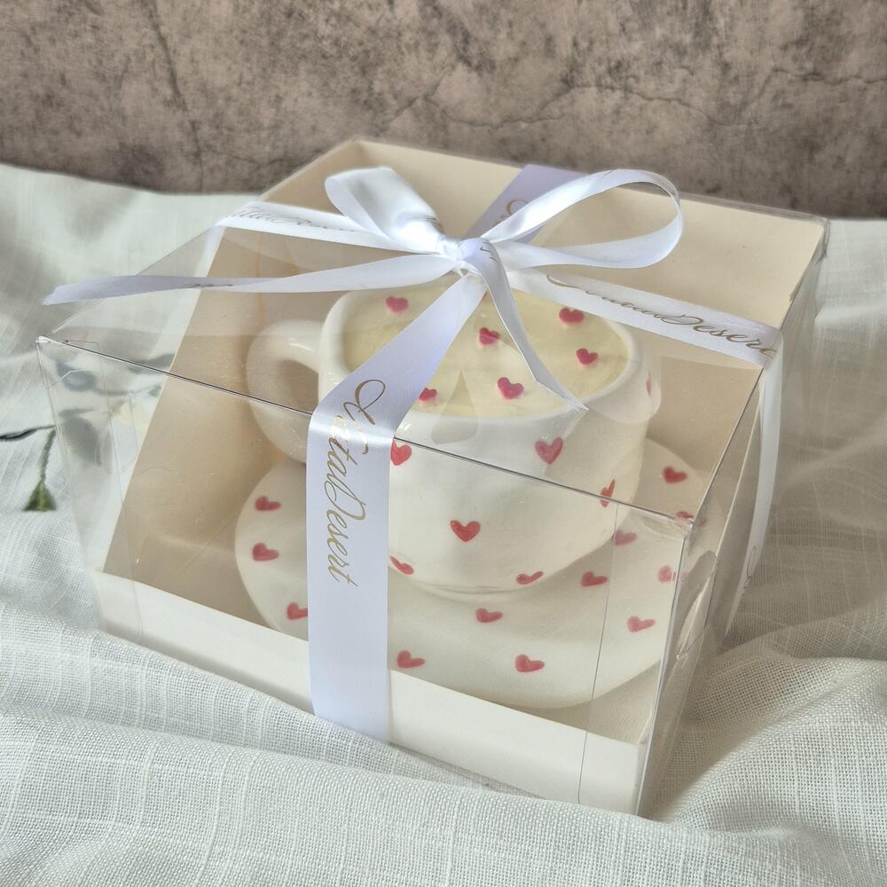 Бенто-торт в чашке/бенто чайная пара /торт в чашке/ в подарок на день влюбленных 14 февраля