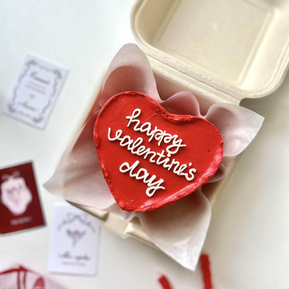 Бенто-торт в виде сердца, бенто-сердце для любимой, любимого