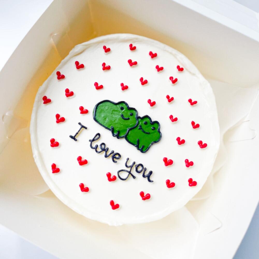 Бенто торт «влюбленные лягушата»