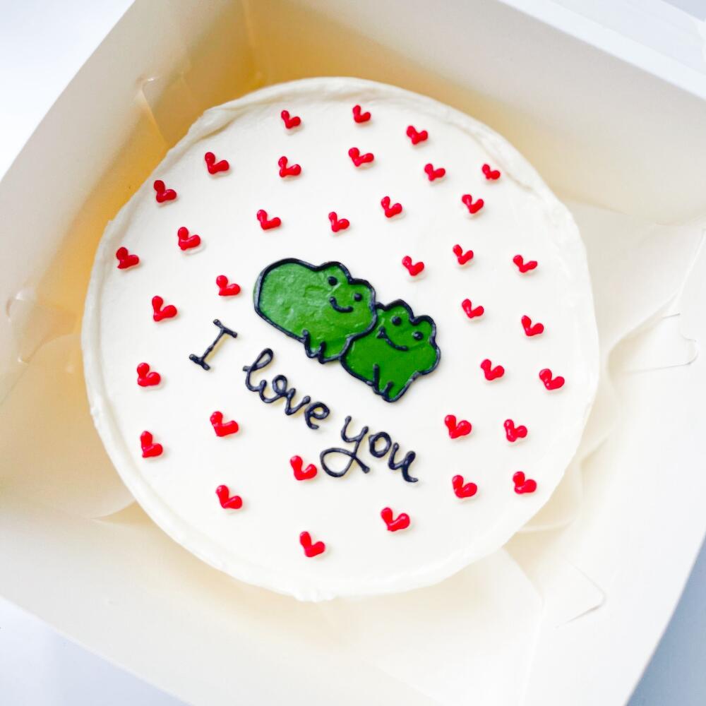 Бенто торт «влюбленные лягушата»