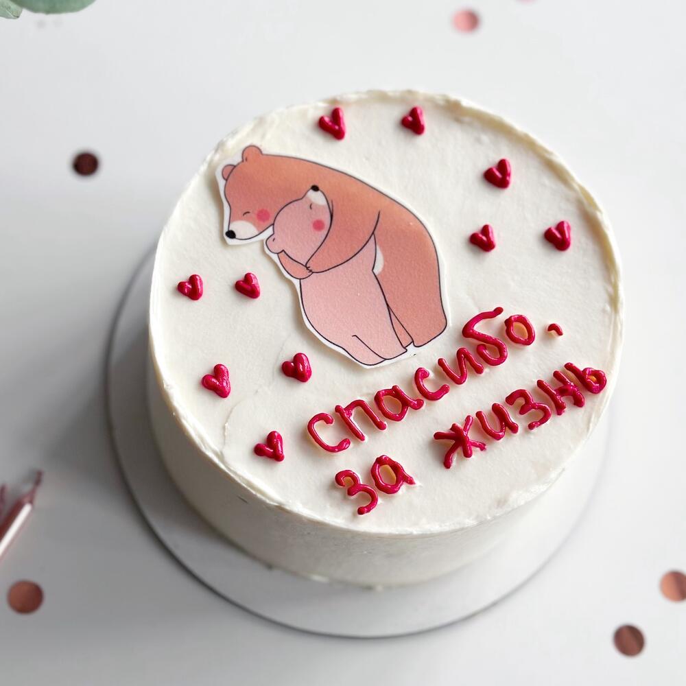 Бенто торт XL любимой маме с медведями