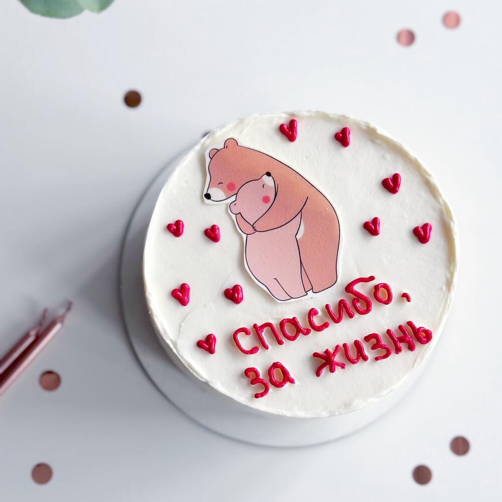 Бенто торт XL любимой маме с медведями