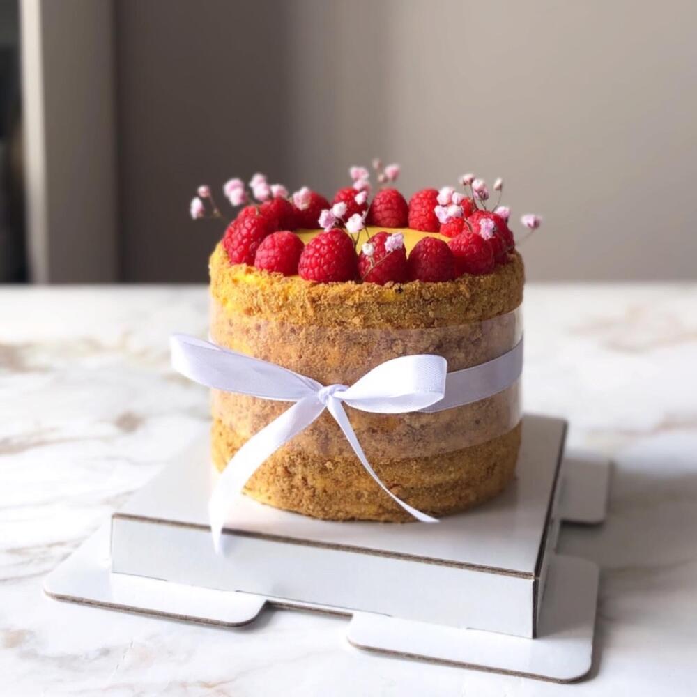 Бенто торт XL медовик с малиной