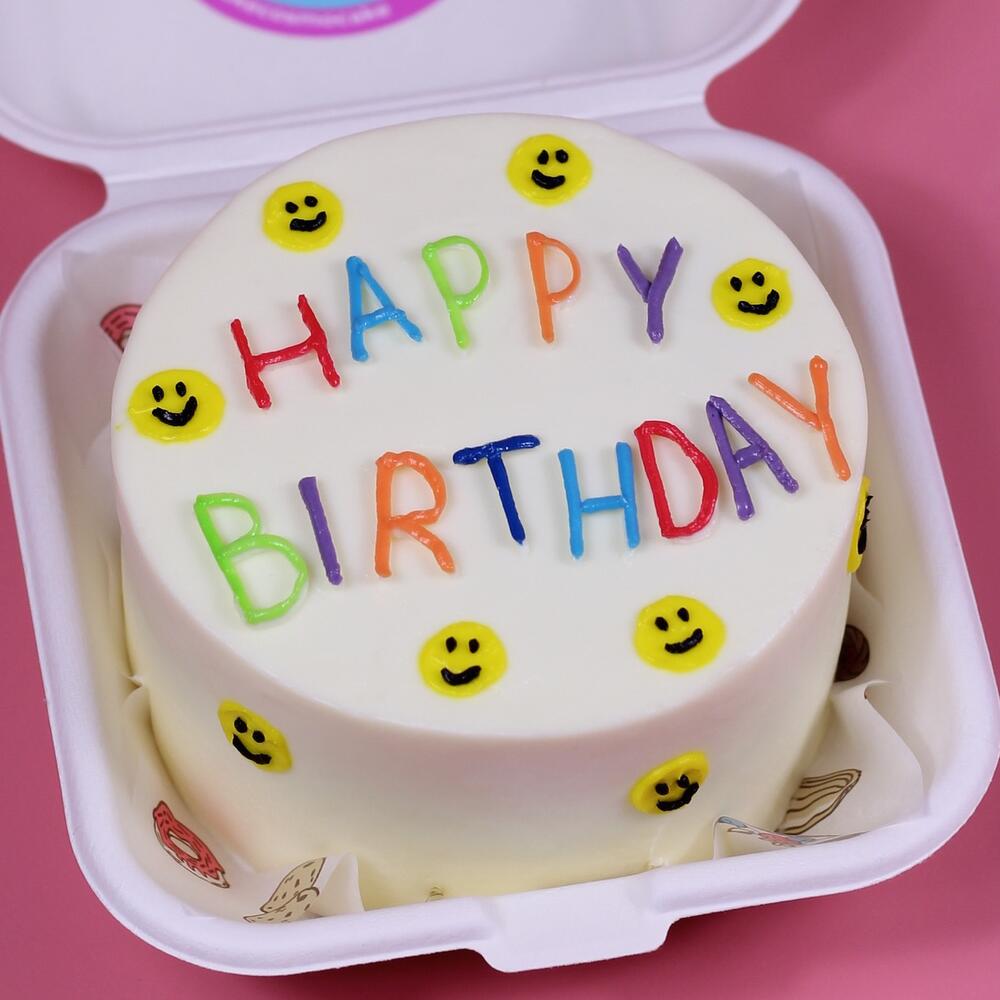 Бенто торт яркий на день рождения