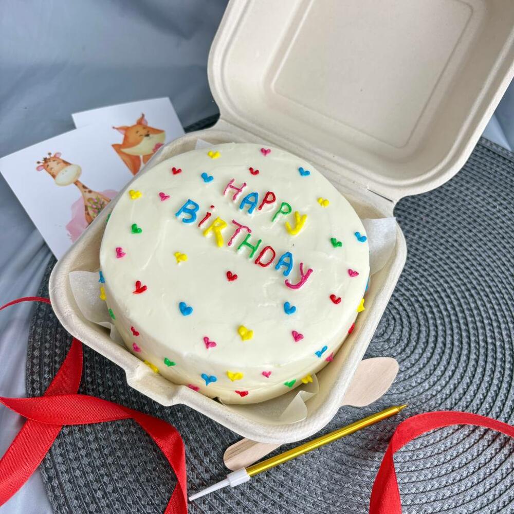 Бенто торт яркий с днем рождения