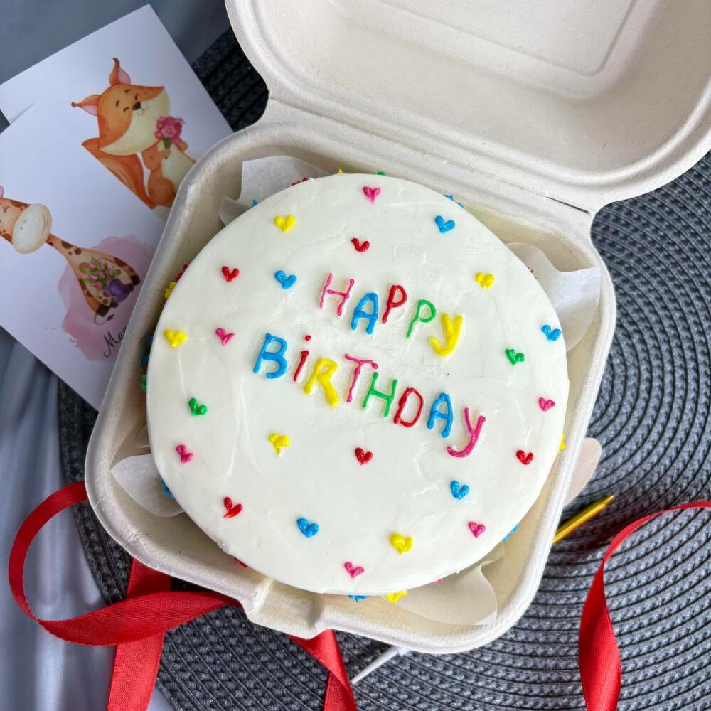 Бенто торт яркий с днем рождения