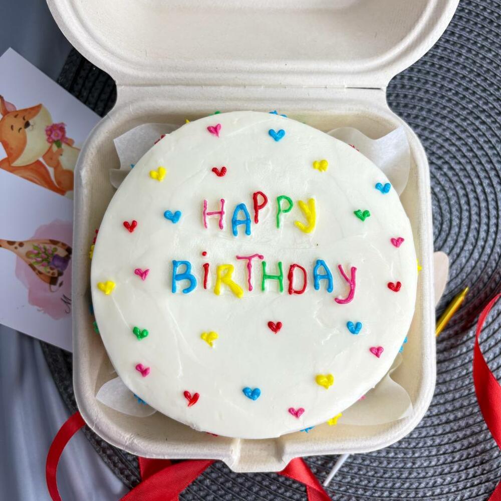 Бенто торт яркий с днем рождения