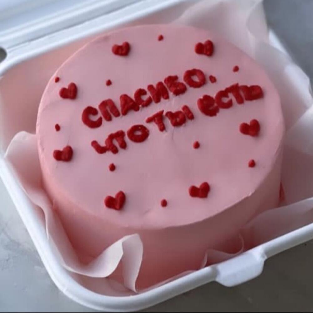 Бенто тортик (500гр) «Спасибо что ты есть!»