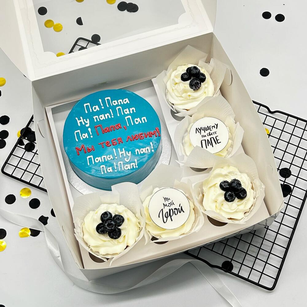 Бенто тортик и капкейки любимому Папе на день отца