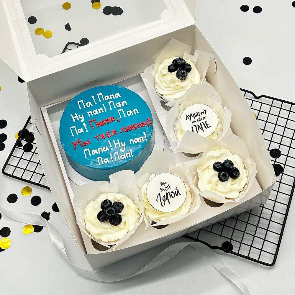 Бенто тортик и капкейки любимому Папе на день отца