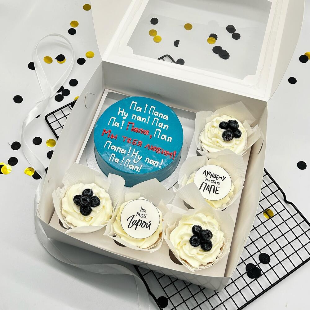 Бенто тортик и капкейки любимому Папе на день отца