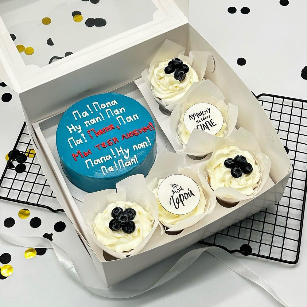 Бенто тортик и капкейки любимому Папе на день отца