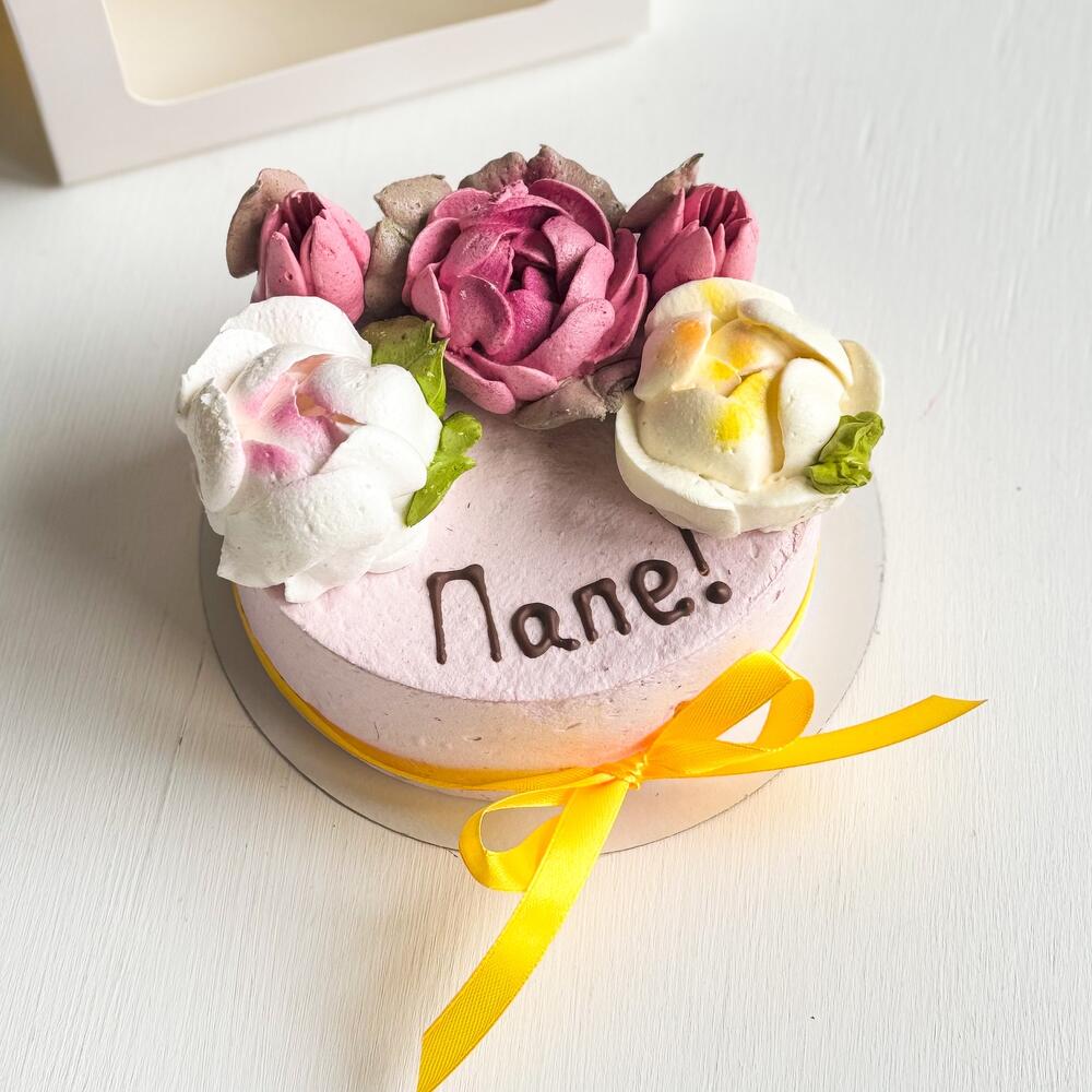 Подарок папе бенто торт из зефира клубника