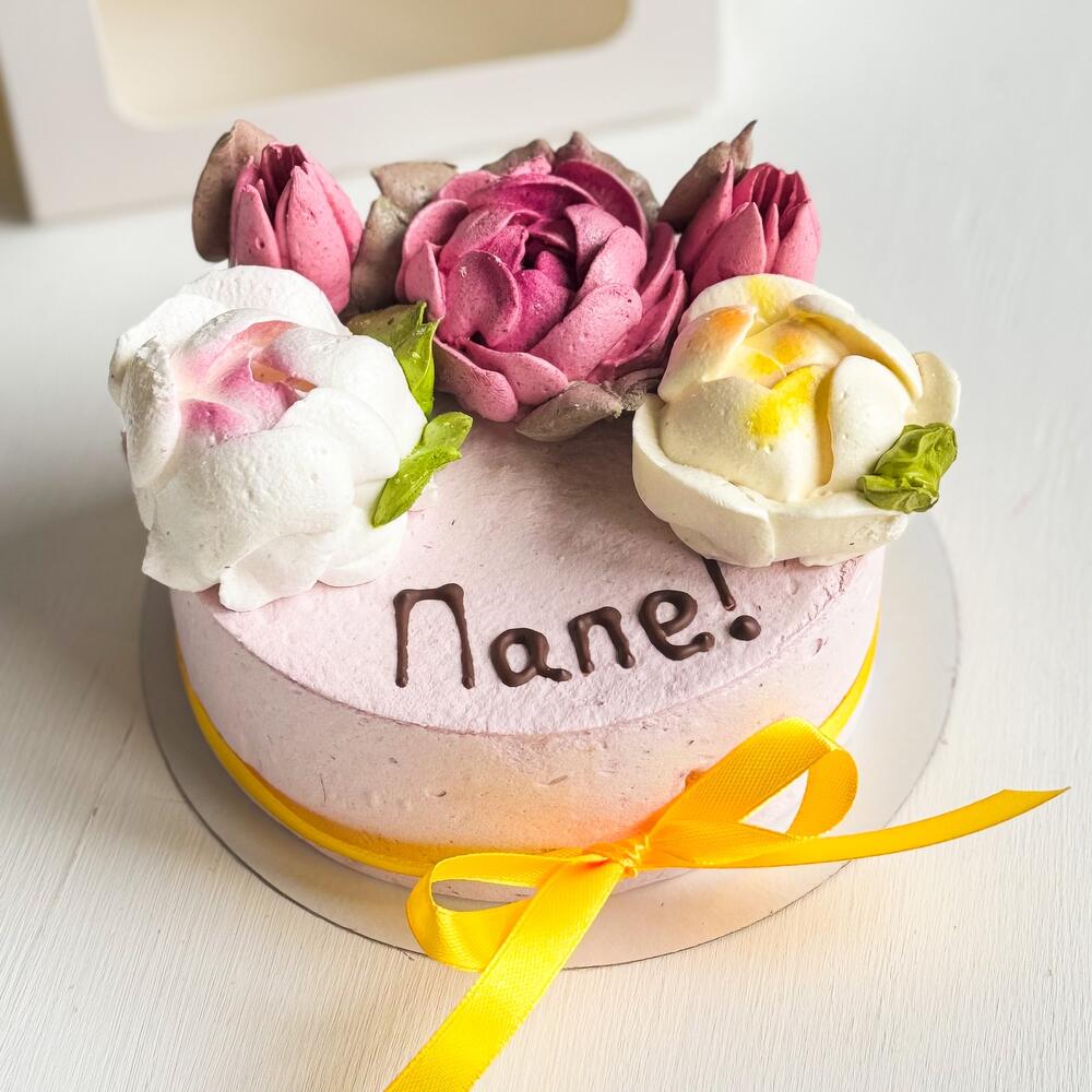 Подарок папе бенто торт из зефира клубника